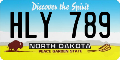 ND license plate HLY789