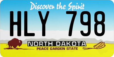 ND license plate HLY798