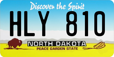 ND license plate HLY810