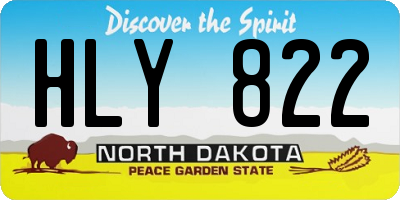 ND license plate HLY822