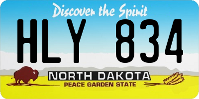 ND license plate HLY834