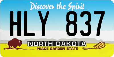 ND license plate HLY837