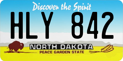 ND license plate HLY842