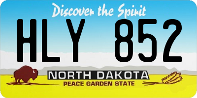 ND license plate HLY852