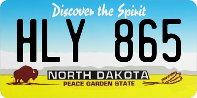 ND license plate HLY865