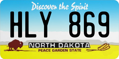 ND license plate HLY869