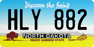 ND license plate HLY882