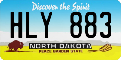 ND license plate HLY883