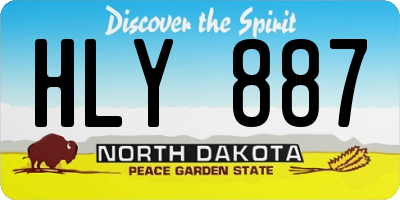 ND license plate HLY887