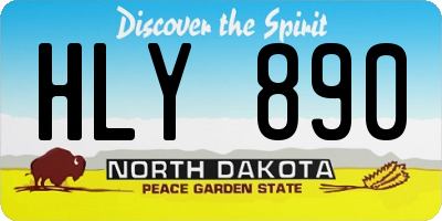ND license plate HLY890