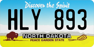 ND license plate HLY893