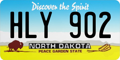 ND license plate HLY902