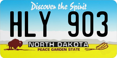 ND license plate HLY903
