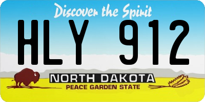 ND license plate HLY912