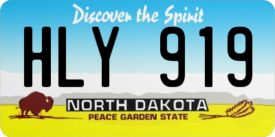 ND license plate HLY919