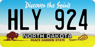 ND license plate HLY924
