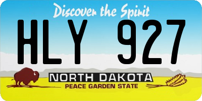 ND license plate HLY927