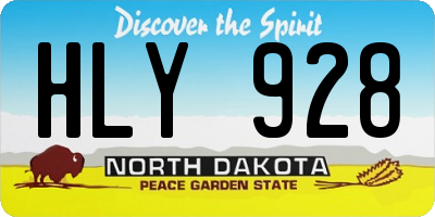 ND license plate HLY928