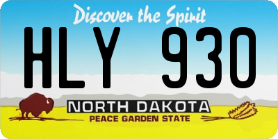 ND license plate HLY930
