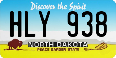 ND license plate HLY938