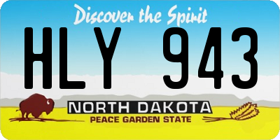 ND license plate HLY943