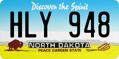 ND license plate HLY948