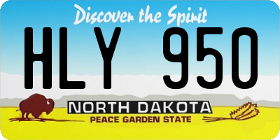 ND license plate HLY950