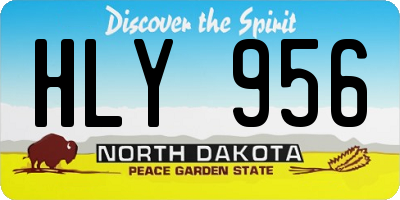 ND license plate HLY956