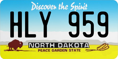 ND license plate HLY959