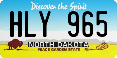 ND license plate HLY965