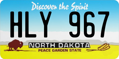 ND license plate HLY967