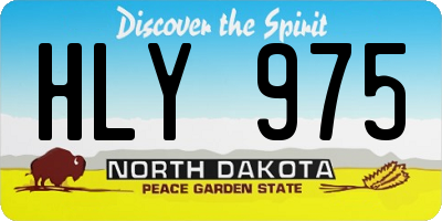 ND license plate HLY975