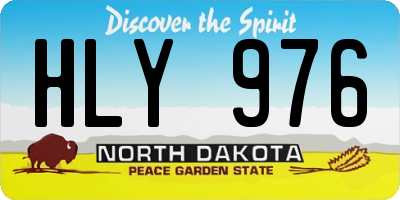 ND license plate HLY976
