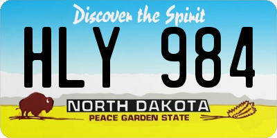 ND license plate HLY984
