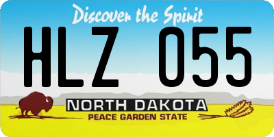 ND license plate HLZ055