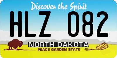 ND license plate HLZ082