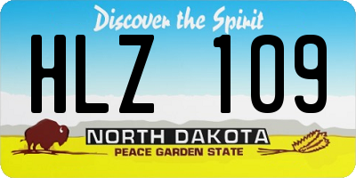 ND license plate HLZ109