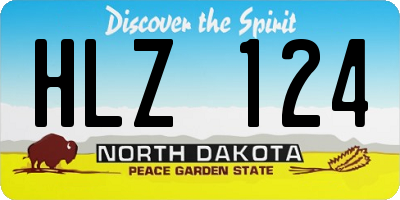 ND license plate HLZ124