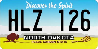 ND license plate HLZ126