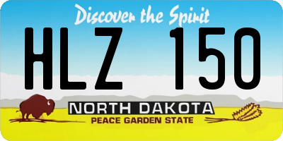 ND license plate HLZ150