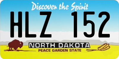 ND license plate HLZ152