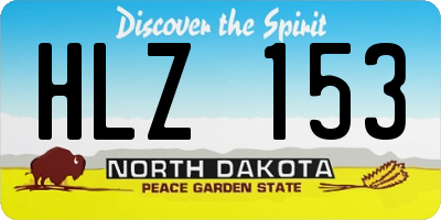 ND license plate HLZ153