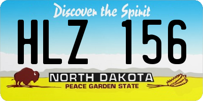 ND license plate HLZ156