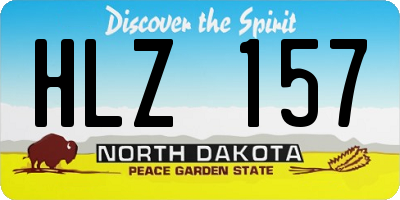 ND license plate HLZ157