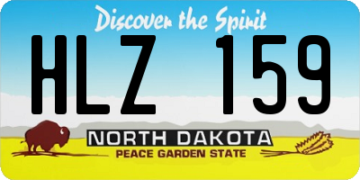 ND license plate HLZ159