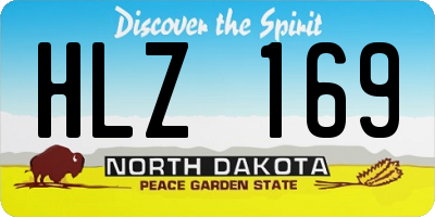 ND license plate HLZ169