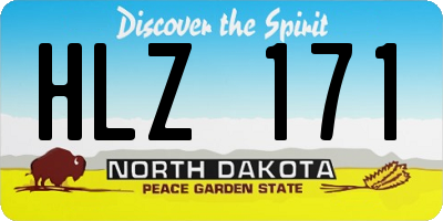 ND license plate HLZ171