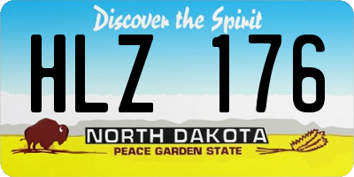 ND license plate HLZ176