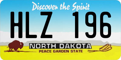 ND license plate HLZ196