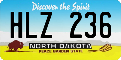 ND license plate HLZ236